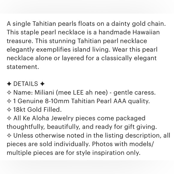 Single Floating Tahitian Pearl Gold Filled Necklace - Picture 3 of 6